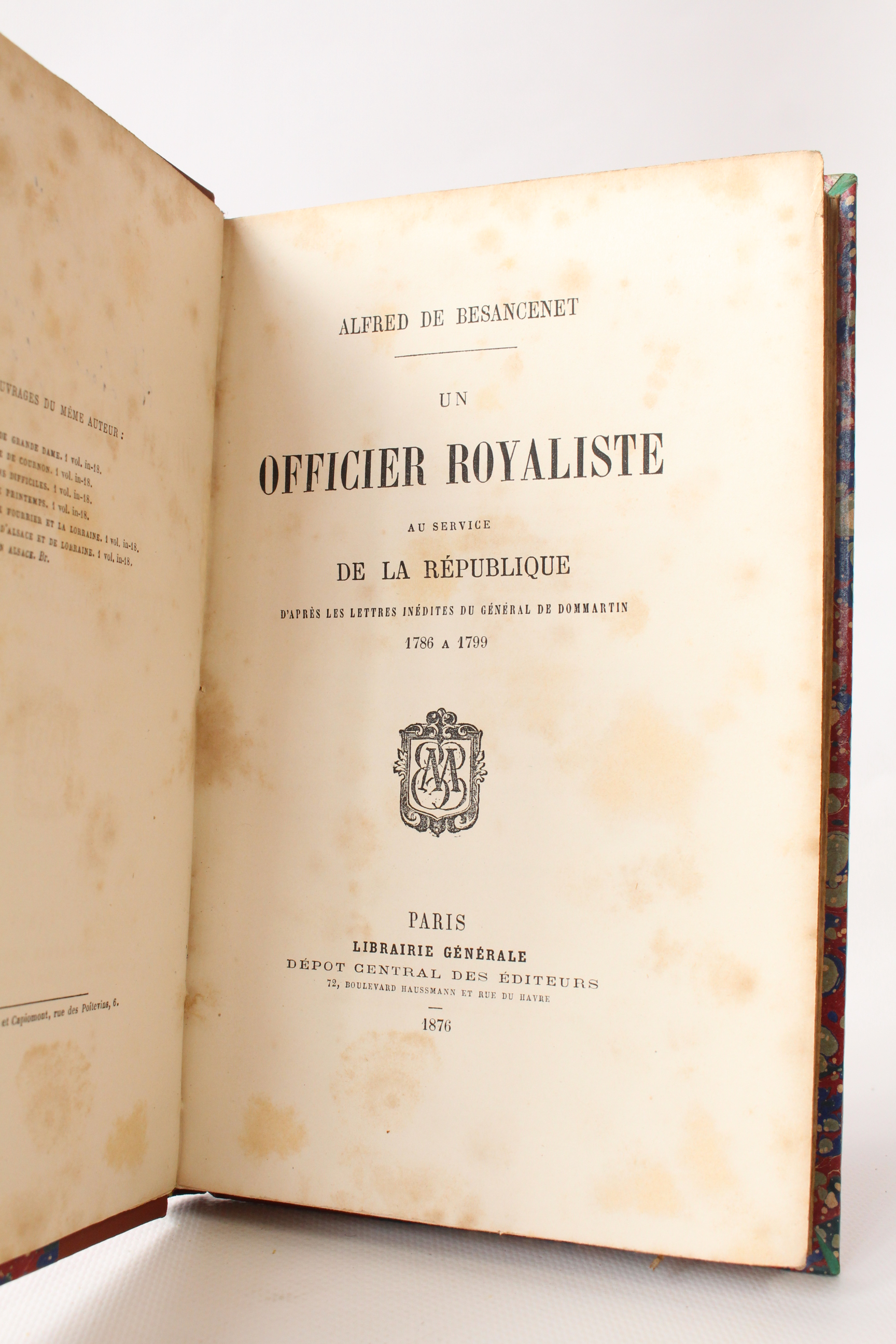 Un officier royaliste au service de la République d'après les …