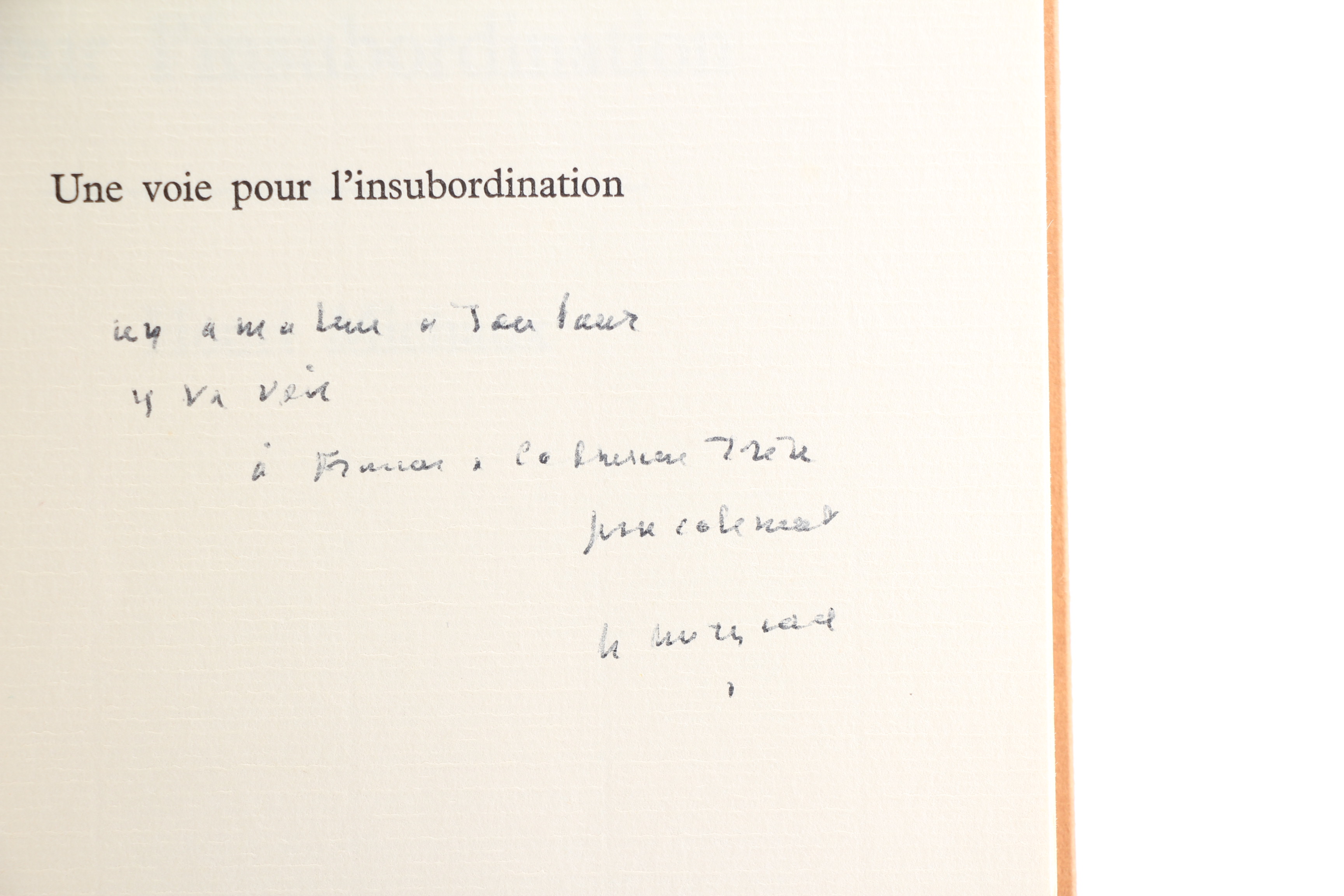 Une Voie d'Insubordination