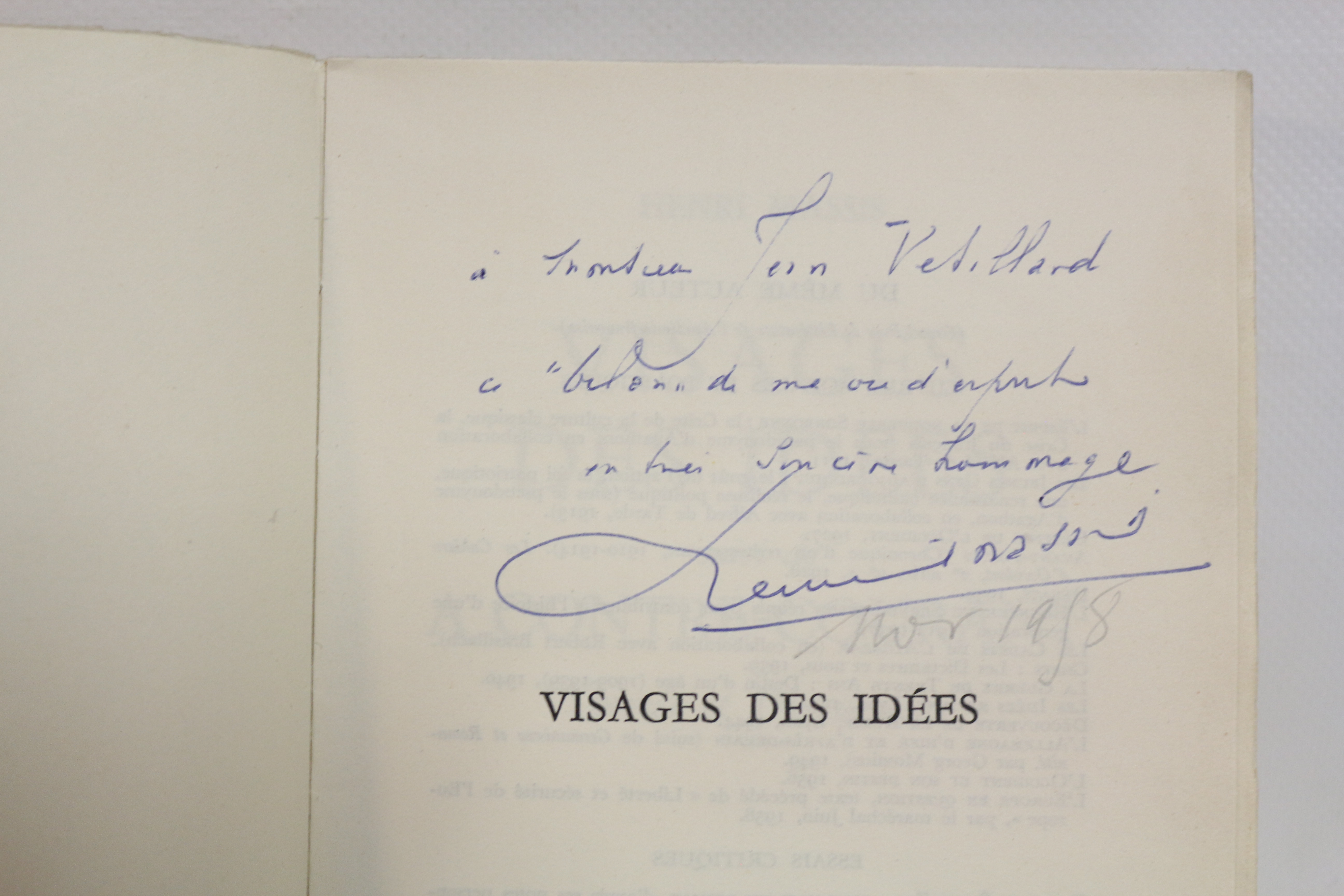 Visage des idées. Thèmes et discussions