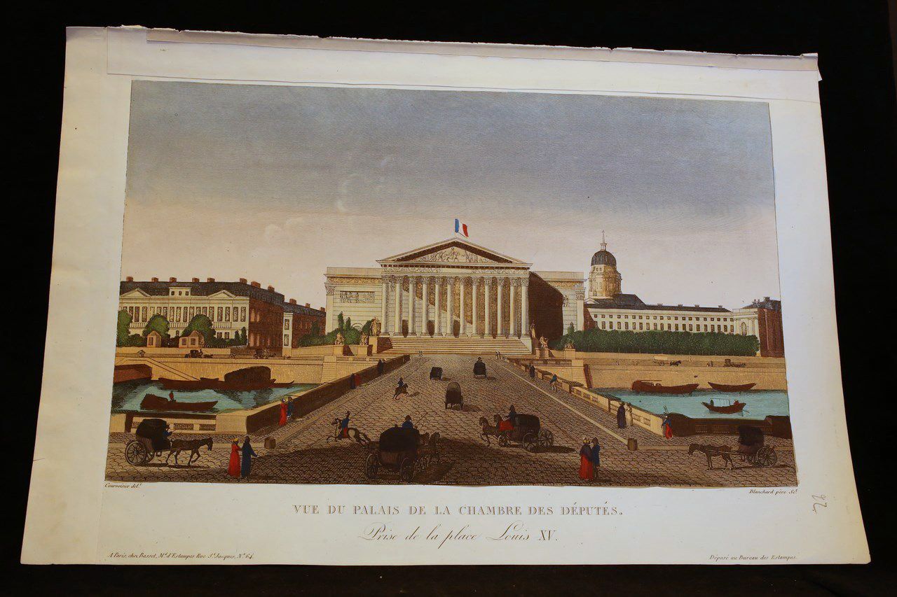 Vue d'optique - Vue du Palais de la chambre des …