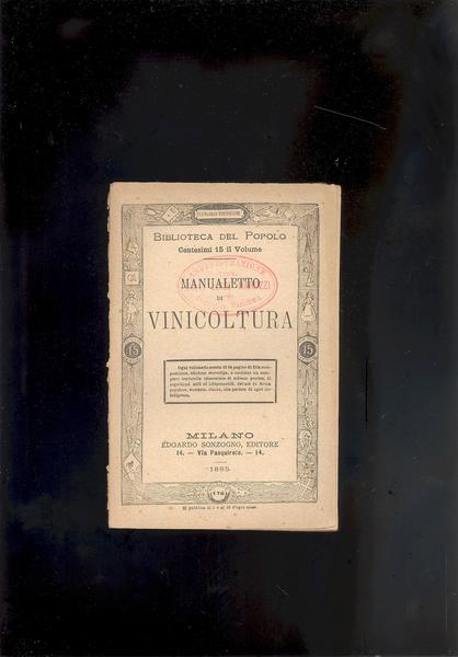 MANUALETTO DI VINICOLTURA