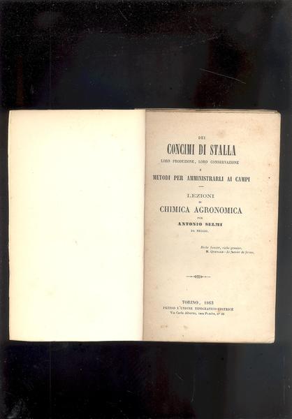 DEI CONCIMI DI STALLA. LORO PRODUZIONE, LORO CONSERVAZIONE E METODI …