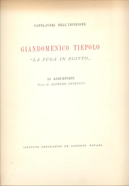 GIANDOMENICO TIEPOLO" LA FUGA IN EGITTO "