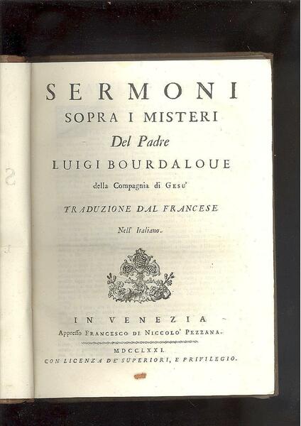 SERMONI SOPRA I MISTERI