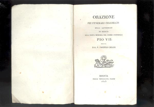 ORAZIONE PEI FUNERALI CELEBRATI NELLA CATTEDRALE DI BRESCIA ALLA SANTA …