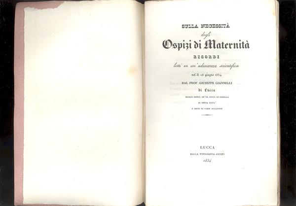 SULLA NECESSITA' DEGLI OSPIZI DI MATERNITA'.