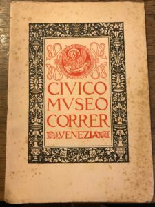 CIVICO MUSEO CORRER VENEZIA CATALOGO 1926