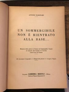 UN SOMMERGIBILE NON E’ RIENTRATO ALLA BASE…