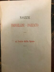 NOZZE TRIVELLINI POZZATO. AL PADRE DELLA SPOSA G.J.