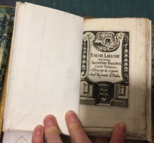 POESIE LIRICHE DEL SIG. AGOSTINO RAGONA, CONTE PALATINO