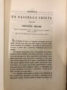 SOPRA UN VASCELLO ARIETE