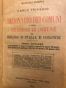 DIZIONARIO DEI COMUNI E DELLE FRAZIONI DI COMUJNE DEL REGNO …