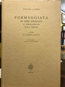 FORMAGGIATA DI SERE STENTATO AL SERENISSIMO RE DELLA VIRTUDE