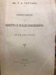 OSSERVAZIONI SUL DIRITTO E SULLE CONVENZIONI DI ESTRADIZIONE