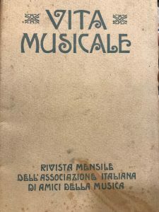 VITA MUSICALE RIVISTA MENSILE DELL’ASSOCIAZIONE ITALIANA DI AMICI DELLA MUSICA. …