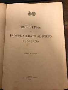 BOLLETTINO DEL PROVVEDITORATO AL PORTO DI VENEZIA ANNO II. 1925