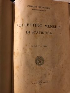 BOLLETTINO MENSILE DI STATISTICA DEL COMUNE DI VENEZIA ANNO IV …