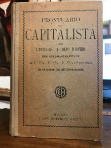PRONTUARIO DEL CAPITALISTA OSSIA L’INTERESSE A COLPO D’OCCHIO PER QUALSIASI …