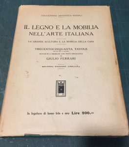 IL LEGNO E LA MOBILIA NELL’ARTE ITALIANA. La grande scultura …