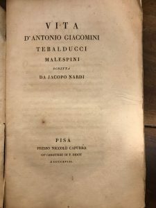 VITA D’ANTONIO GIACOMINI TEBALDUCCI MALESPINI