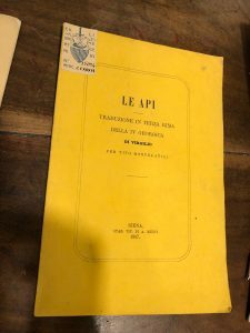 LE API. TRADUZIONE IN TERZA RIMA DELLA IV GEORGICA