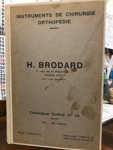 INSTRUMENTS DE CHIRURGIE ORTHOPEDIE. CATALOGUE ILLUSTRE’ N. 10