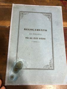 REGOLAMENTO DI POLIZIA PER GLI STATI ESTENSI