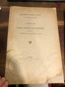 CROCE DI ANTICO ORDINE CAVALLERESCO RITROVATA A BREME DI LOMELLINA