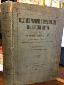 DELL’UNICO PRINCIPIO E DELL’UNICO FINE DELL’UNIVERSO DIRITTO