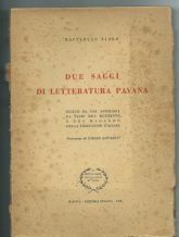 DUE SAGGI DI LETTERATURA PAVANA