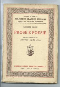 PROSE E POESIE – GIUSEPPE GIUSTI