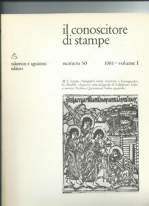 IL CONOSCITORE DI STAMPE – NR 50 – 1981 – …