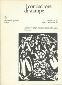 IL CONOSCITORE DI STAMPE – NR 51 – 1981 -VOLUME …