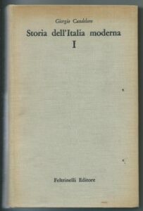 STORIA DELL’ITALIA MODERNA, VOL I LE ORIGINI DEL RISORGIMENTO