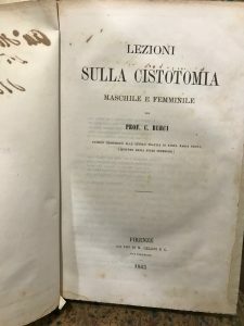 LEZIONI SULLA CISTOTOMIA MASCHILE E FEMMINILE