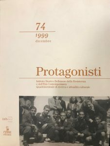 PROTAGONISTI. ISTITUTO STORICO BELLUNESE DELLA RESISTENZA E DELL’ETA’ CONTEMPORANEA. 74 …