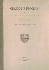 ORAZIONI E PROCLAMI DI S.A.R. EMANUELE FILIBERTO DI SAVOIA