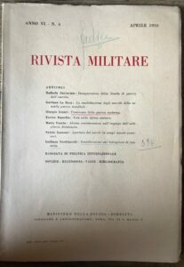 RIVISTA MILITARE ANNO VI N. 4 APRILE 1950