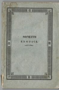 SONETTI EROTICI DI LUIGI BENEDETTI STUDENTE