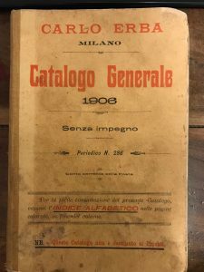 CARLO ERBA MILANO – CATALOGO GENERALE 1906