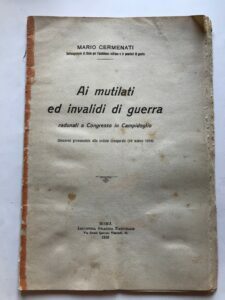 AI MUTILATI ED INVALIDI DI GUERRA RADUNATI A CONGRESSO IN …