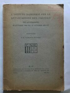 L’ISTITUTO NAZIONALE PER LE APPLICAZIONE DEL CALCOLO NEL QUADRIENNIO 28 …