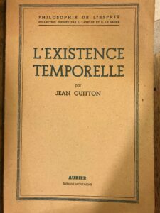 L’EXISTENCE TEMPORELLE