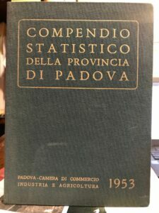 COMPENDIO STATISTICO DELLA PROVINCIA DI PADOVA 1953