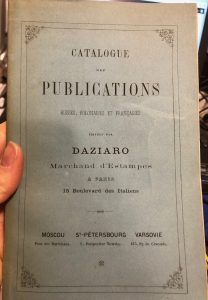 CATALOGUE DES PUBLICATIONS RUSSES, POLONAISES ET FRANCAISES EDITES PAR DAZIARO …