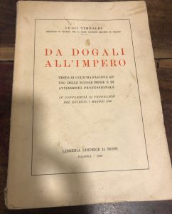 DA DOGALI ALL’IMPERO – TESTO DI CULTURA FASCISTA AD USO …