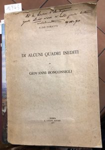 DI ALCUNI QUADRI INEDITI DI GIOVANNI BONCONSIGLI