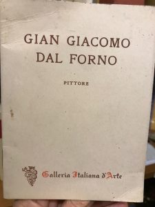 GIAN GIACOMO DAL FORNO PITTORE
