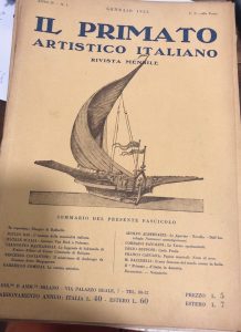 IL PRIMATO ARTISTICO ITALIANO – RIVISTA MENSILE-VARI NUMERI