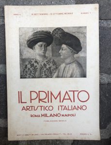 IL PRIMATO ARTISTICO ITALIANO NUM 7, SETTEMBRE OTTOBRE 1920